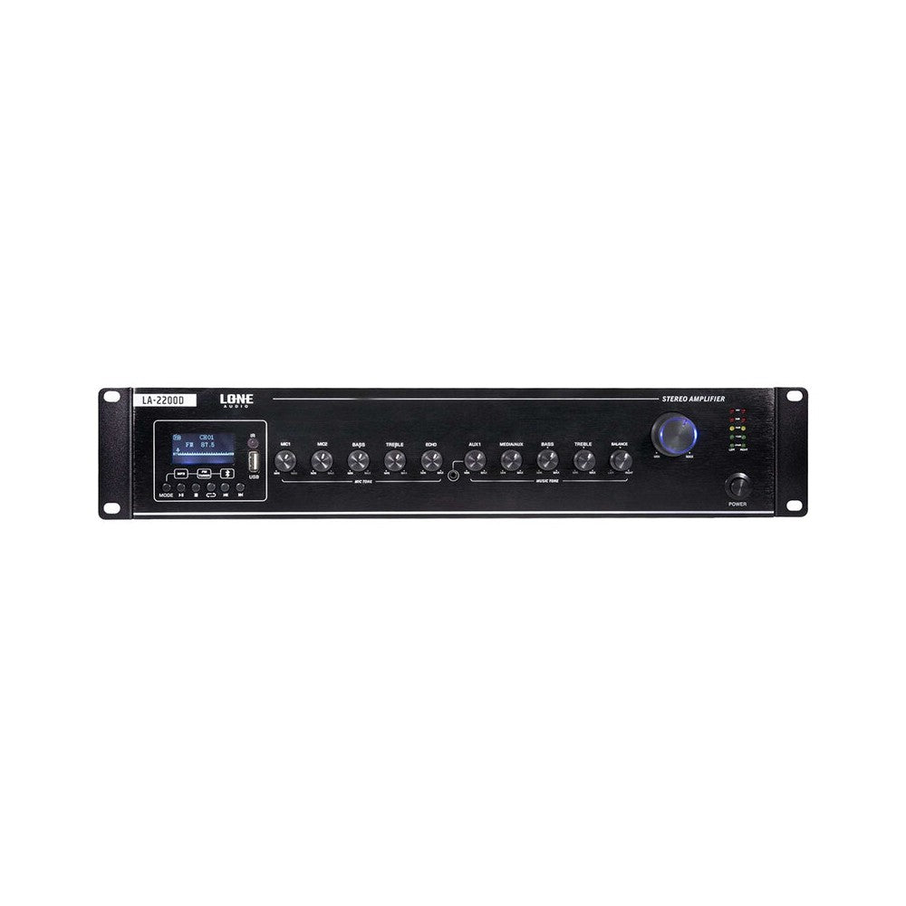 LONE AUDIO Multimedia stereo mixing amplifier, 2 x 200 W on 8 ohm