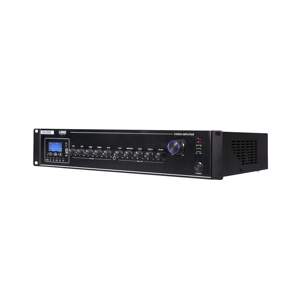 LONE AUDIO Multimedia stereo mixing amplifier, 2 x 200 W on 8 ohm