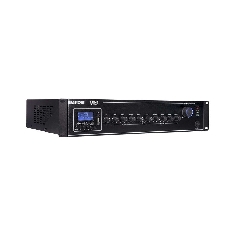 LONE AUDIO Multimedia stereo mixing amplifier, 2 x 200 W on 8 ohm
