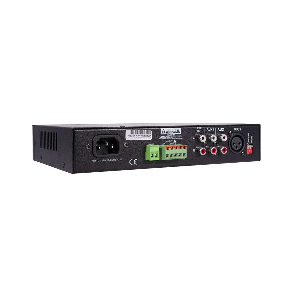 Amplificador mezclador estéreo multimedia LONE AUDIO, 2 x 50 W a 4 ohmios, sintonizador, USB y Bluetooth