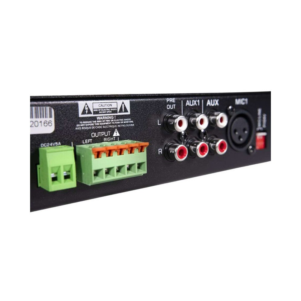 Amplificador mezclador estéreo multimedia LONE AUDIO, 2 x 50 W a 4 ohmios, sintonizador, USB y Bluetooth