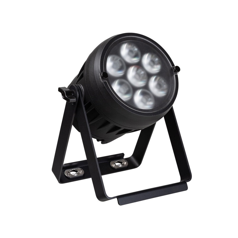 Briteq IP65 round 7 x 10 W RGBL ACCU projector + WDMX, battery operated