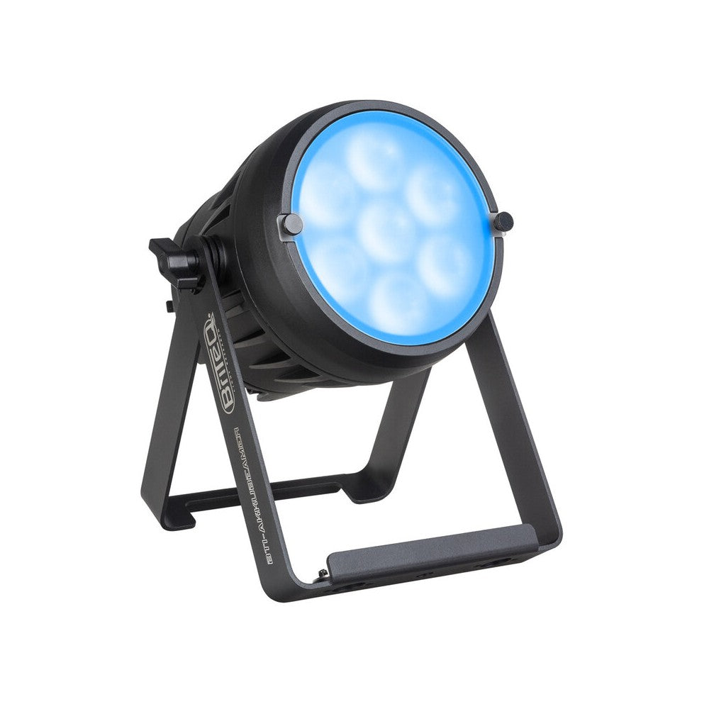 Briteq IP65 round 7 x 10 W RGBL ACCU projector + WDMX, battery operated