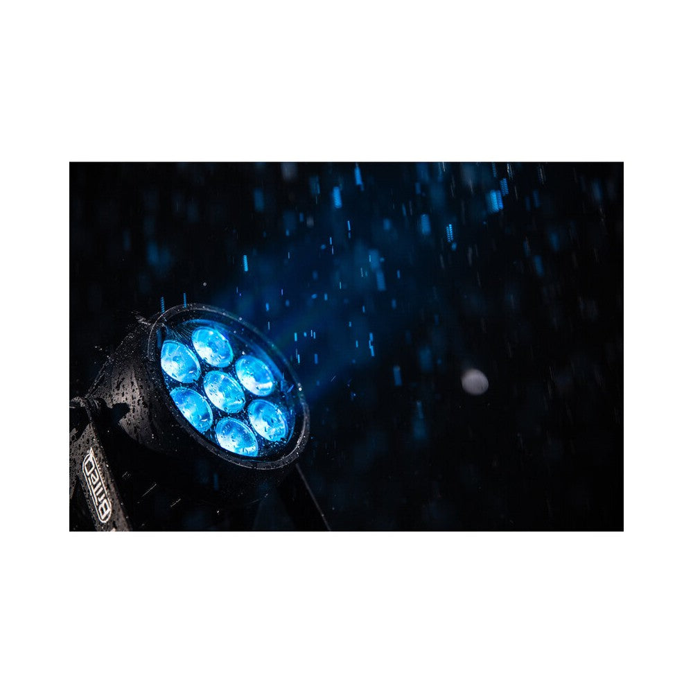 Briteq IP65 round 7 x 10 W RGBL ACCU projector + WDMX, battery operated