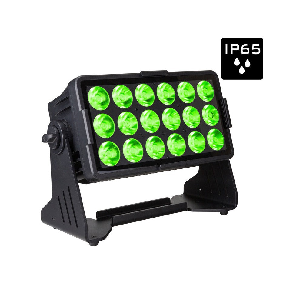 Briteq IP65 18 x 10 W RGBL ACCU projector + WDMX, battery operated
