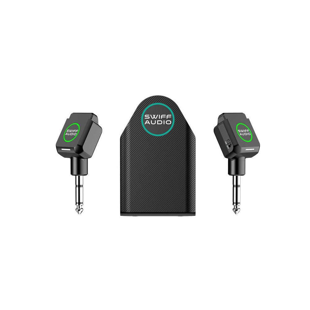 SWIFF AUDIO 5.8 GHz digital wireless systems, 1 TX + 1 RX + Type-C high-speed charging case, 6.35 mm jack audio interface, range