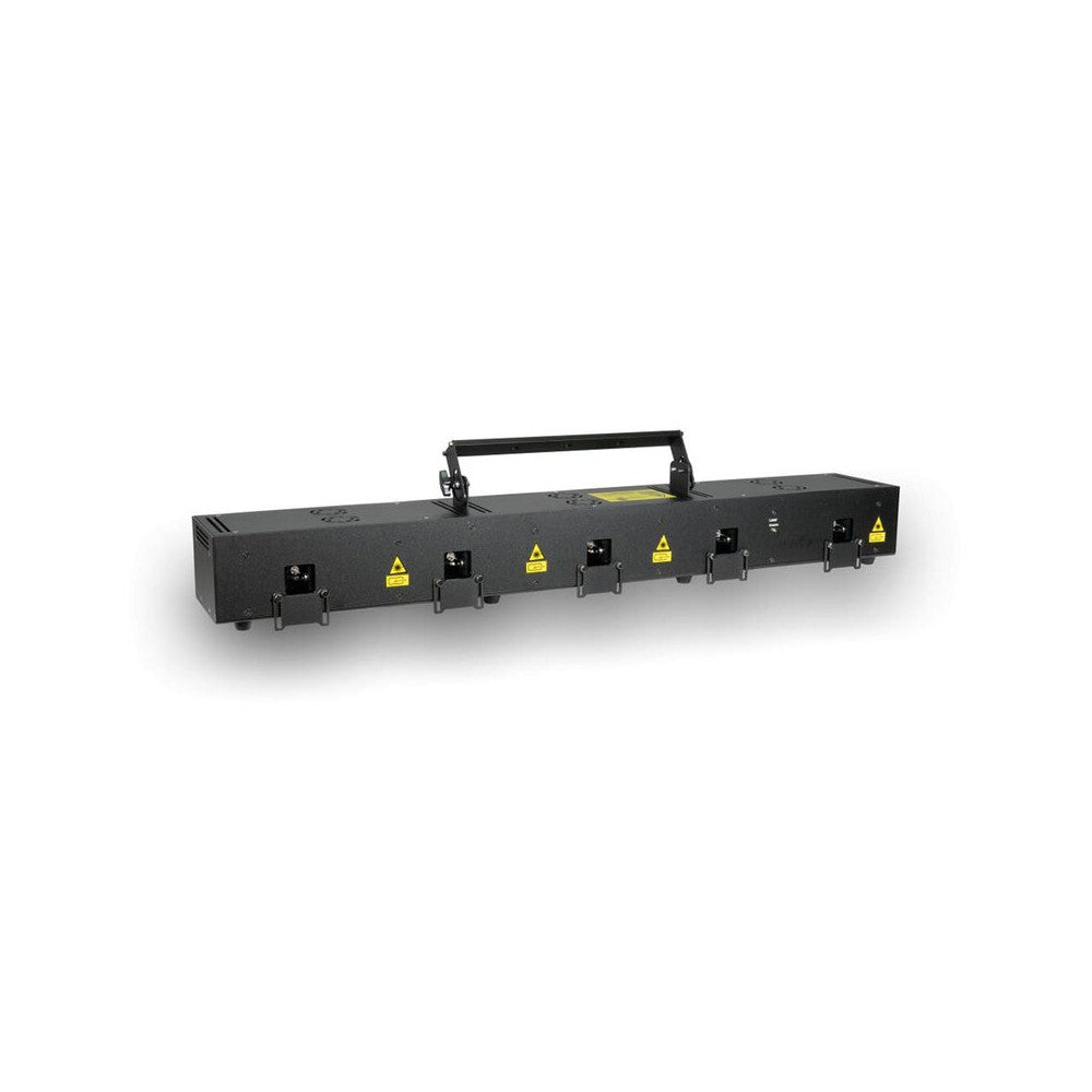 Laserworld 10 W powerful full-color Class 4 laser system, five RGB diode modules and X/Y scanners, analog color mixing, over 100