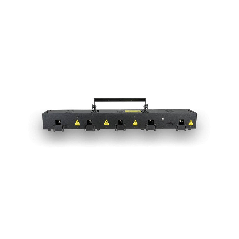 Laserworld 10 W powerful full-color Class 4 laser system, five RGB diode modules and X/Y scanners, analog color mixing, over 100