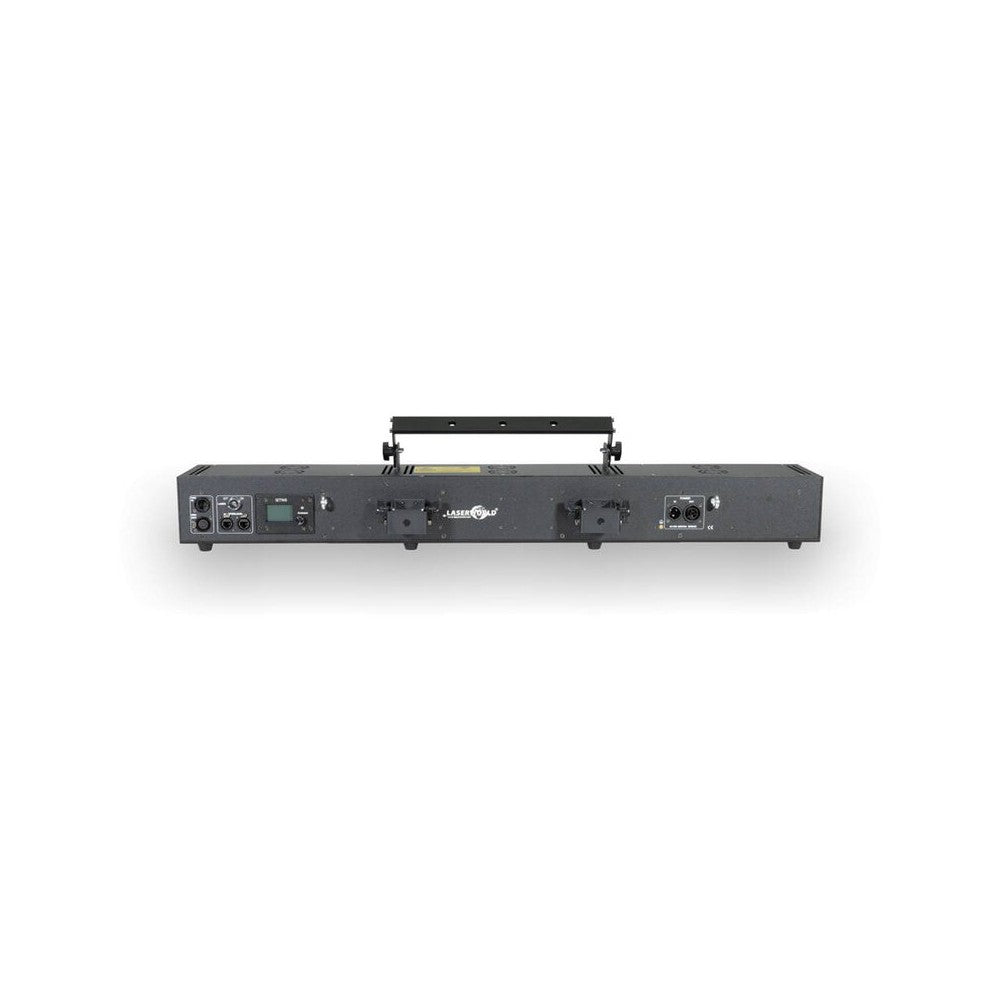 Laserworld 10 W powerful full-color Class 4 laser system, five RGB diode modules and X/Y scanners, analog color mixing, over 100