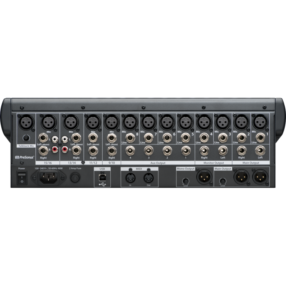 Mesa de mezclas digital USB de 16 canales PRESONUS STUDIOLIVE 16.0.2