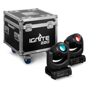 Beamz IGNITE220 LED Testa Mobile Spot 2pz in Flightcase