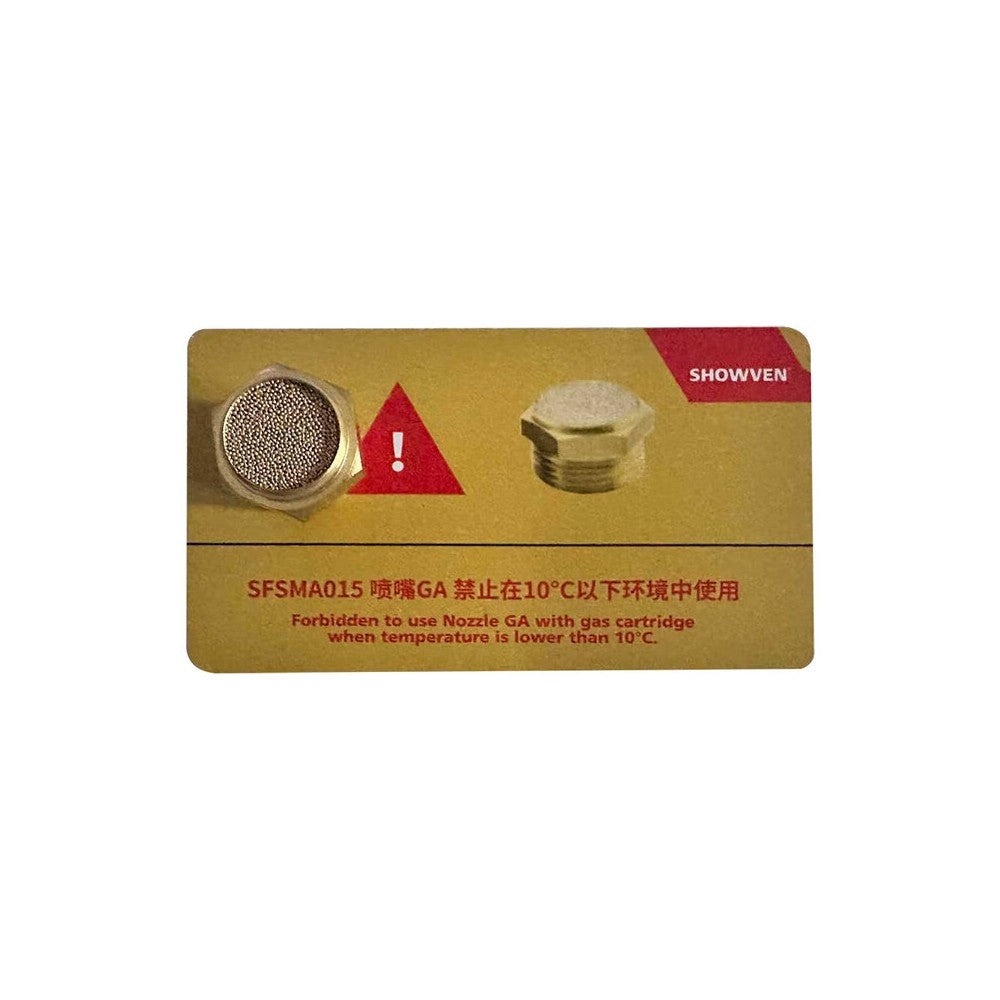 Boquilla de efecto Sparkular Fame diseñada para máquinas de la serie Gasboom que utilizan botellas de gas en fase líquida, no compatible con cartuchos de gas