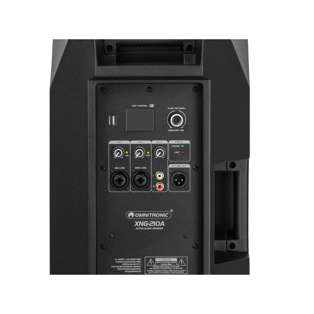 OMNITRONIC XNG-210A 2-way Speaker, attivo, DSP