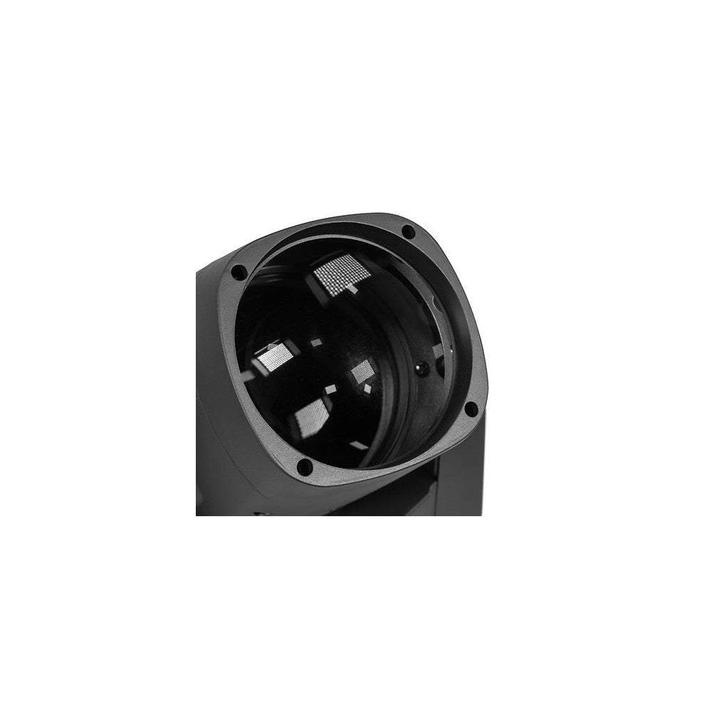 Evolite Set of 2 compact moving heads, Beam type, 100 W white LED (7500 K), 3° beam angle, motorized focus, 12 colors wheel, 14