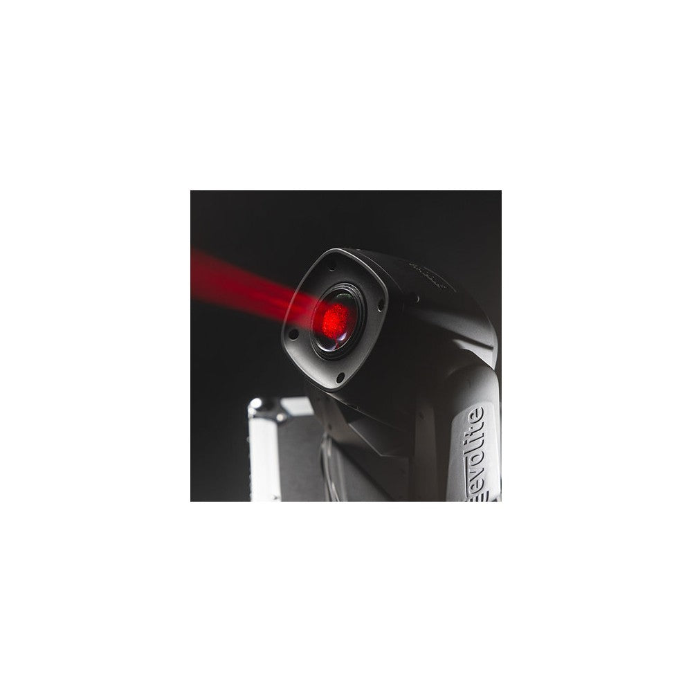 Evolite Compact 100 W cabezal móvil LED, haz de 13°, enfoque motorizado, gobos giratorios, rueda de 7 colores, prisma de 3 facetas, modos DMX duales