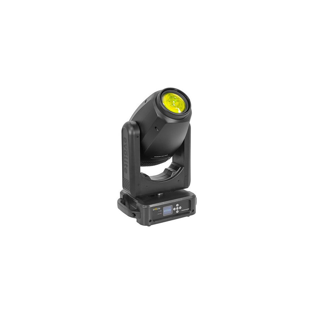 Evolite 350 W hybrid head Beam / Spot / Wash, motorized zoom, fixed / rotating gobos, 3-facet prism, set of 2 + flight case