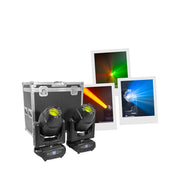 Evolite 250 W floodlight, 4° - 40° zoom, fixed / rotating Gobos, IP65, DMX / auto / sound control