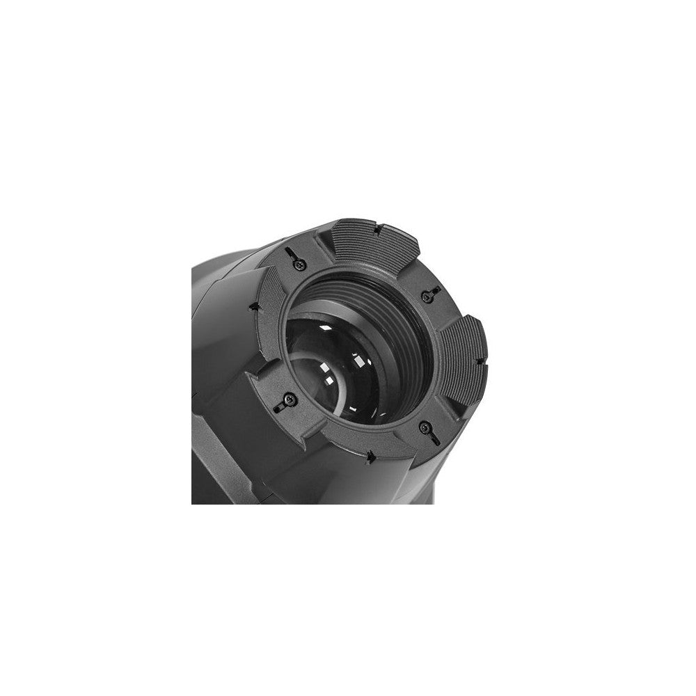 Evolite 250 W floodlight, 4° - 40° zoom, fixed / rotating Gobos, IP65, DMX / auto / sound control