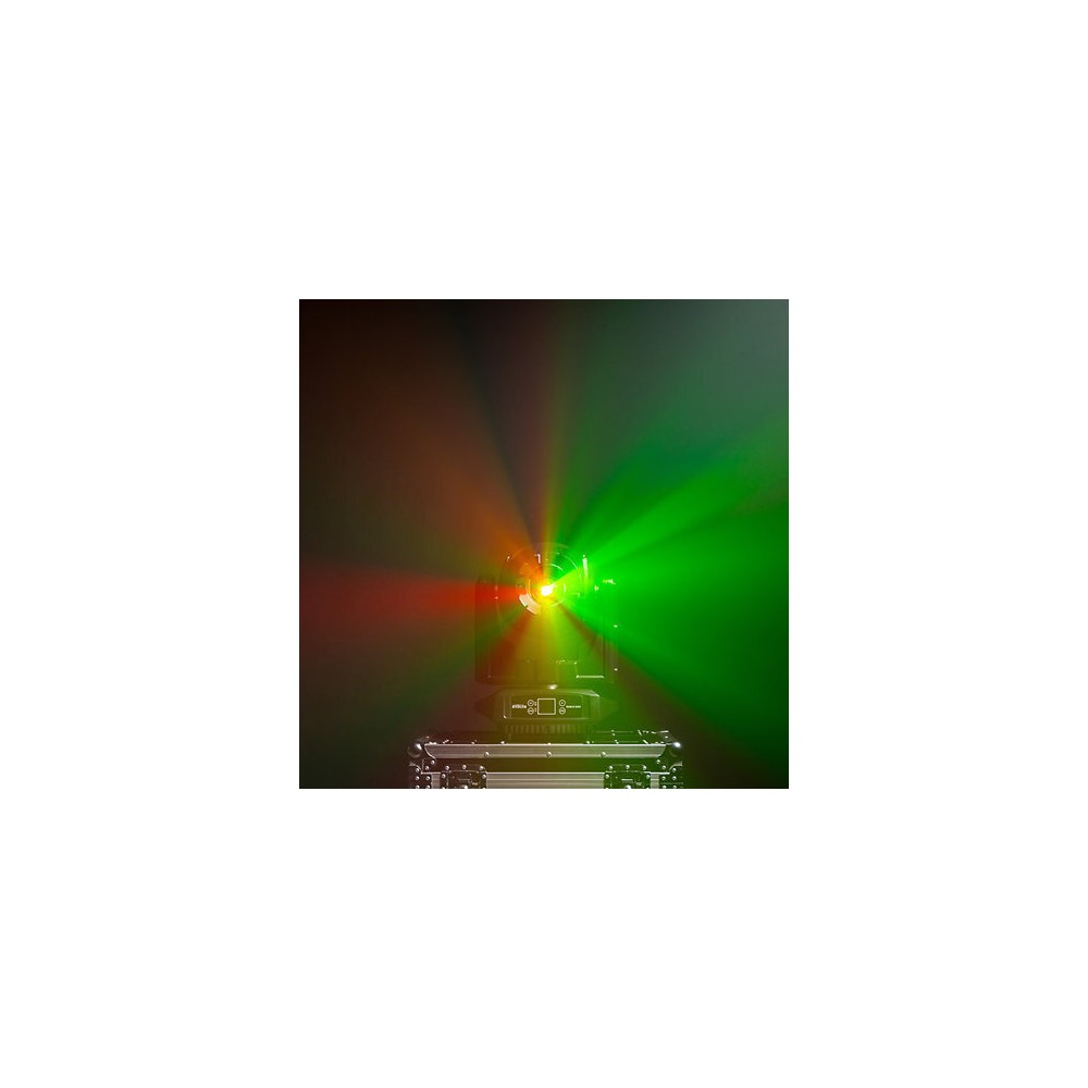 Evolite 250 W floodlight, 4° - 40° zoom, fixed / rotating Gobos, IP65, DMX / auto / sound control