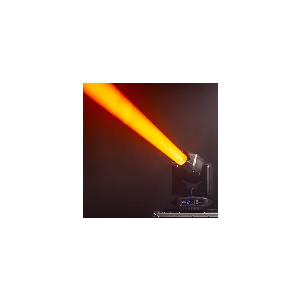 Evolite 250 W floodlight, 4° - 40° zoom, fixed / rotating Gobos, IP65, DMX / auto / sound control