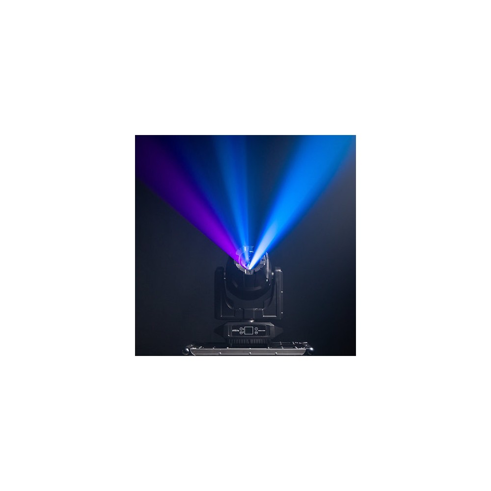 Evolite 250 W floodlight, 4° - 40° zoom, fixed / rotating Gobos, IP65, DMX / auto / sound control