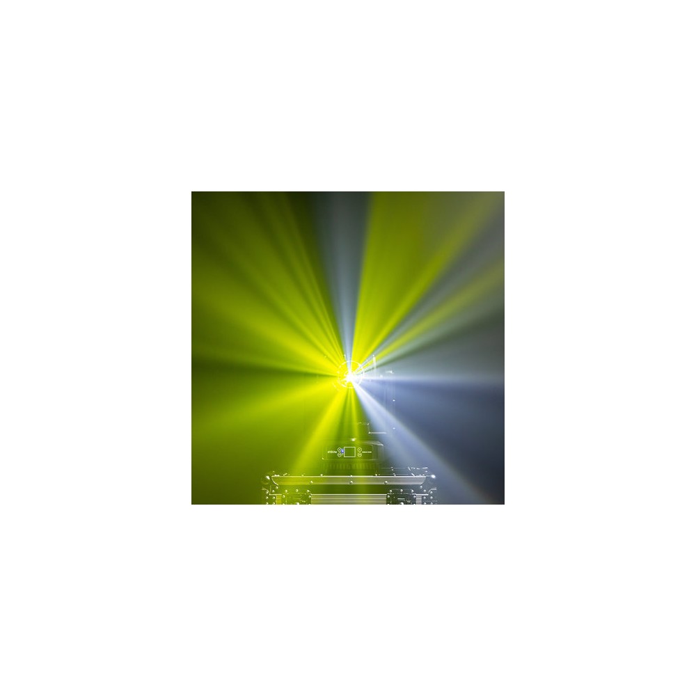 Evolite 250 W floodlight, 4° - 40° zoom, fixed / rotating Gobos, IP65, DMX / auto / sound control