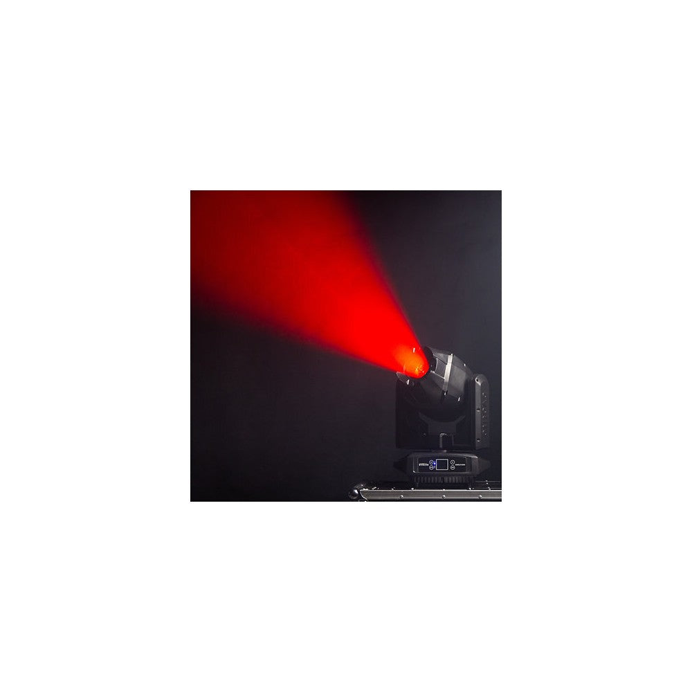 Evolite 250 W floodlight, 4° - 40° zoom, fixed / rotating Gobos, IP65, DMX / auto / sound control
