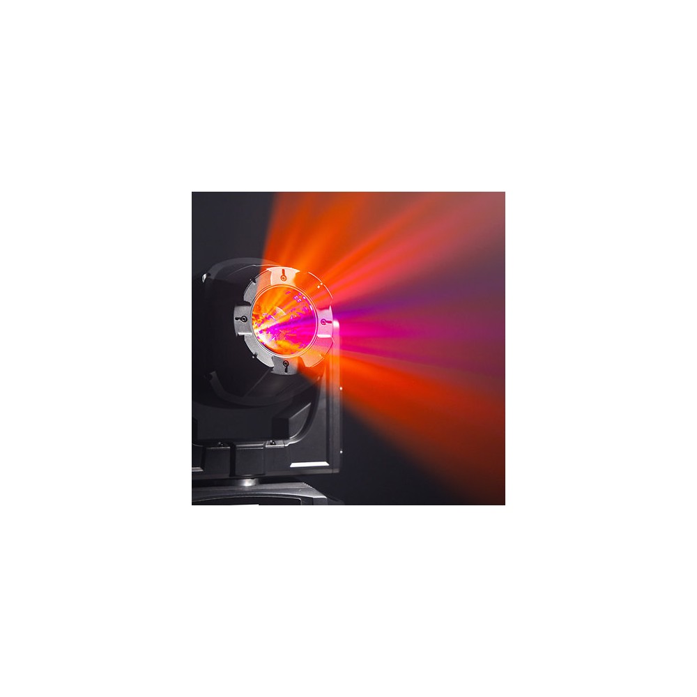 Evolite 250 W floodlight, 4° - 40° zoom, fixed / rotating Gobos, IP65, DMX / auto / sound control