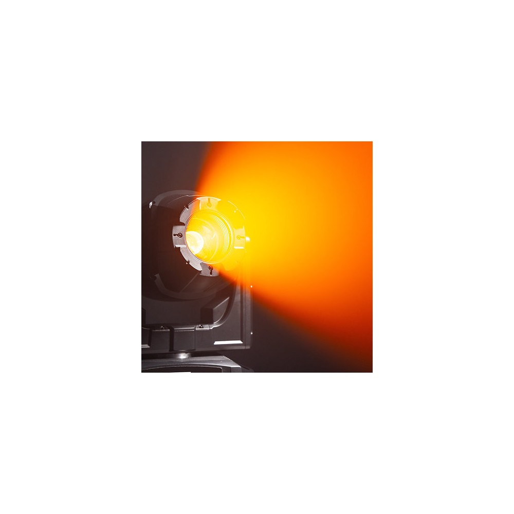 Evolite 250 W floodlight, 4° - 40° zoom, fixed / rotating Gobos, IP65, DMX / auto / sound control