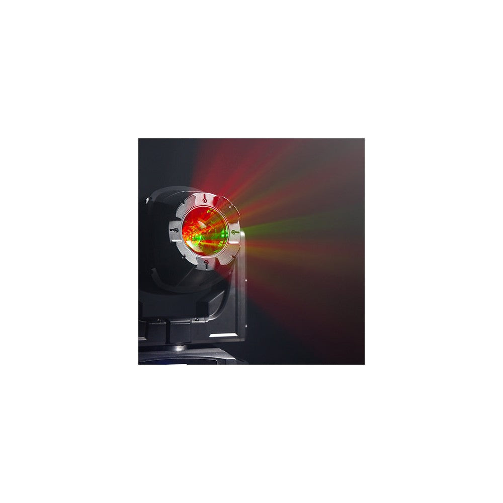 Evolite 250 W floodlight, 4° - 40° zoom, fixed / rotating Gobos, IP65, DMX / auto / sound control