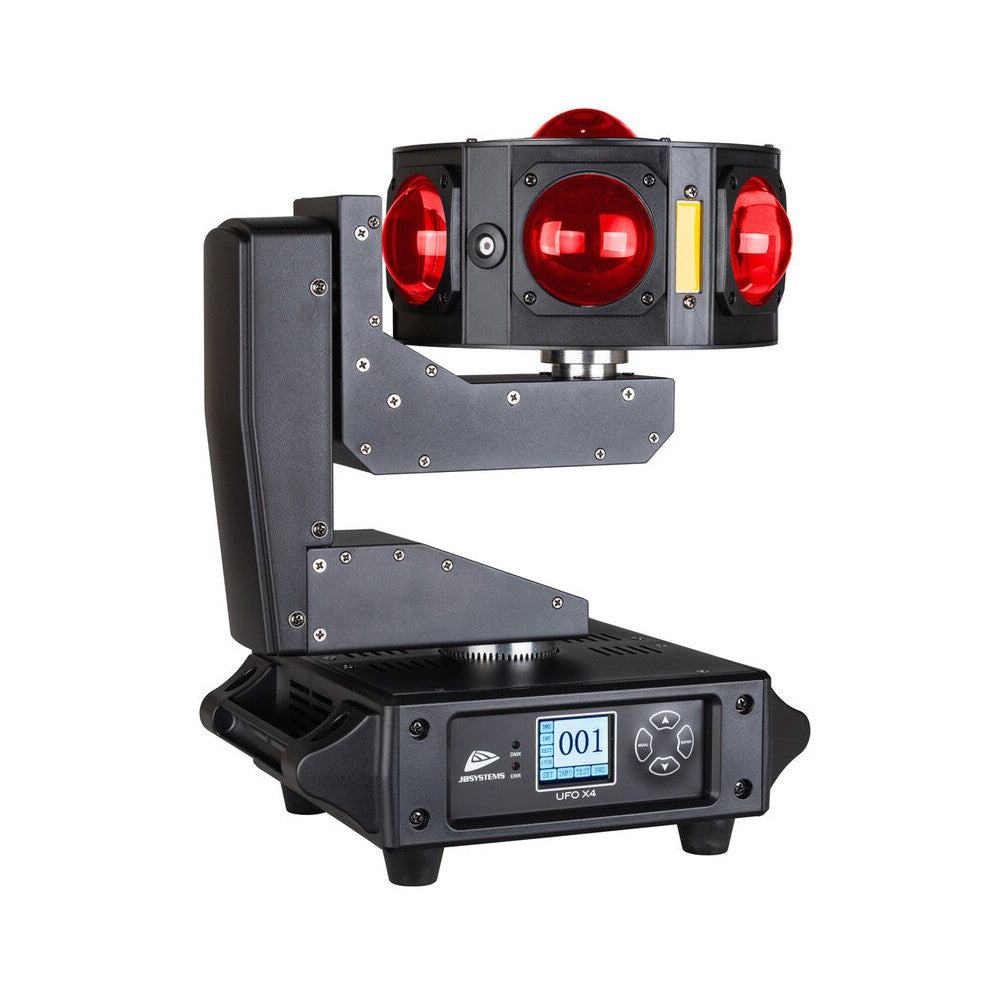 JB Systems Compact 4-in-1 light effect, 3  x 50 mW RGB lasers, 3 x 10 W orange strobes, 28 x 3 W RGBW LEDs and 108 x RGB 3-in-1