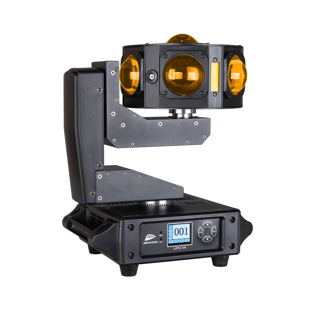 JB Systems Compact 4-in-1 light effect, 3  x 50 mW RGB lasers, 3 x 10 W orange strobes, 28 x 3 W RGBW LEDs and 108 x RGB 3-in-1
