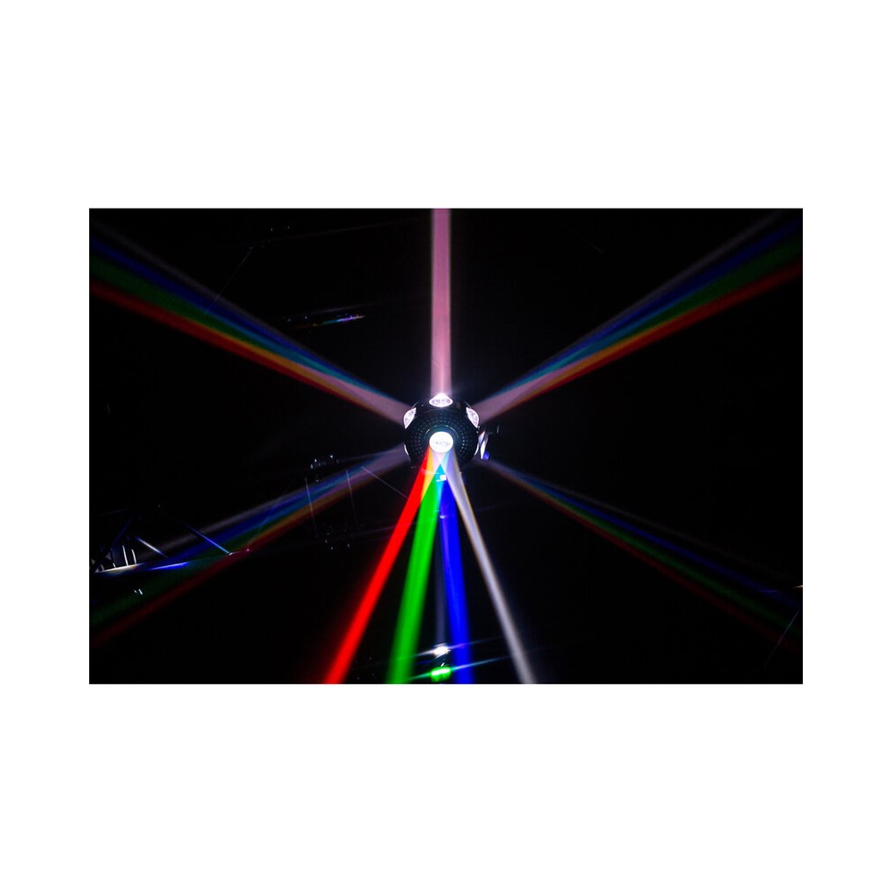 JB Systems Compact 4-in-1 light effect, 3  x 50 mW RGB lasers, 3 x 10 W orange strobes, 28 x 3 W RGBW LEDs and 108 x RGB 3-in-1