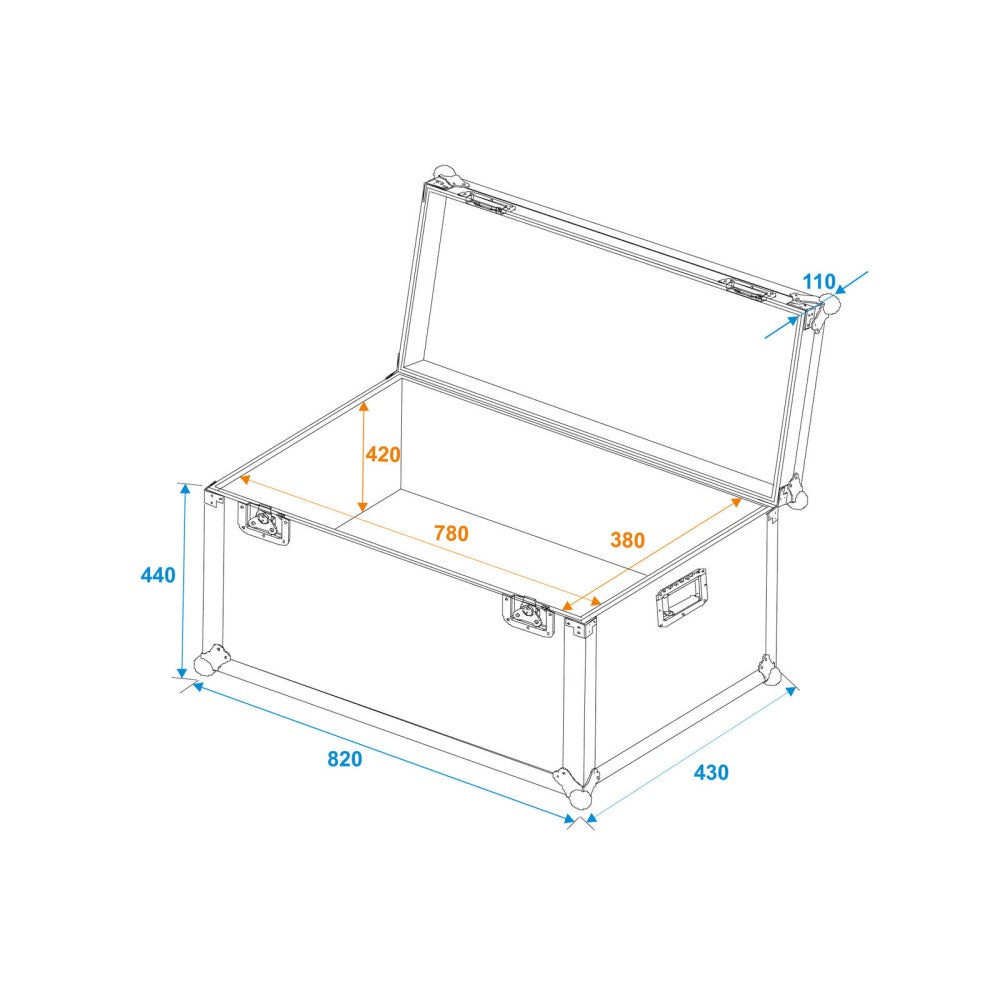 ROADINGER Universal Flight Case 80 x 40 x 50 cm