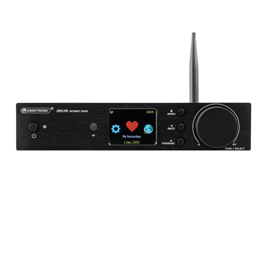 OMNITRONIC DRS-95 Internet Radio con DAB+ e Bluetooth