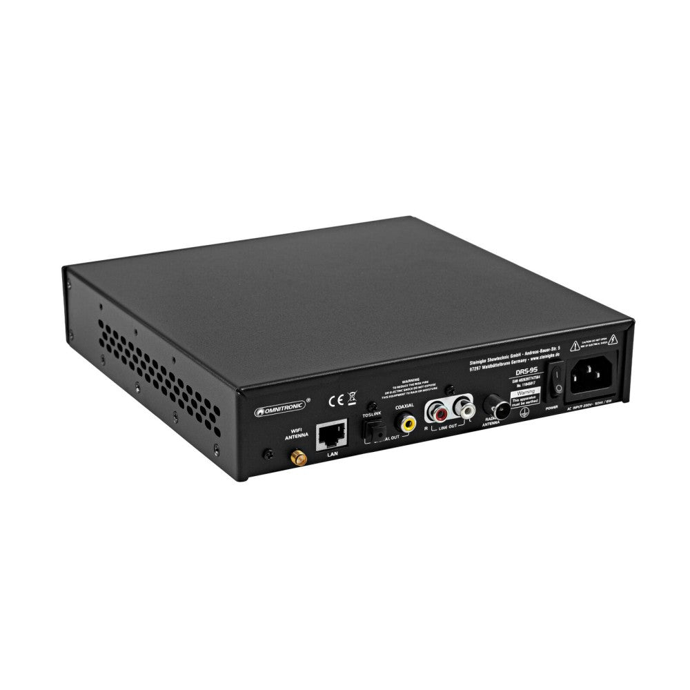 OMNITRONIC DRS-95 Internet Radio con DAB+ e Bluetooth