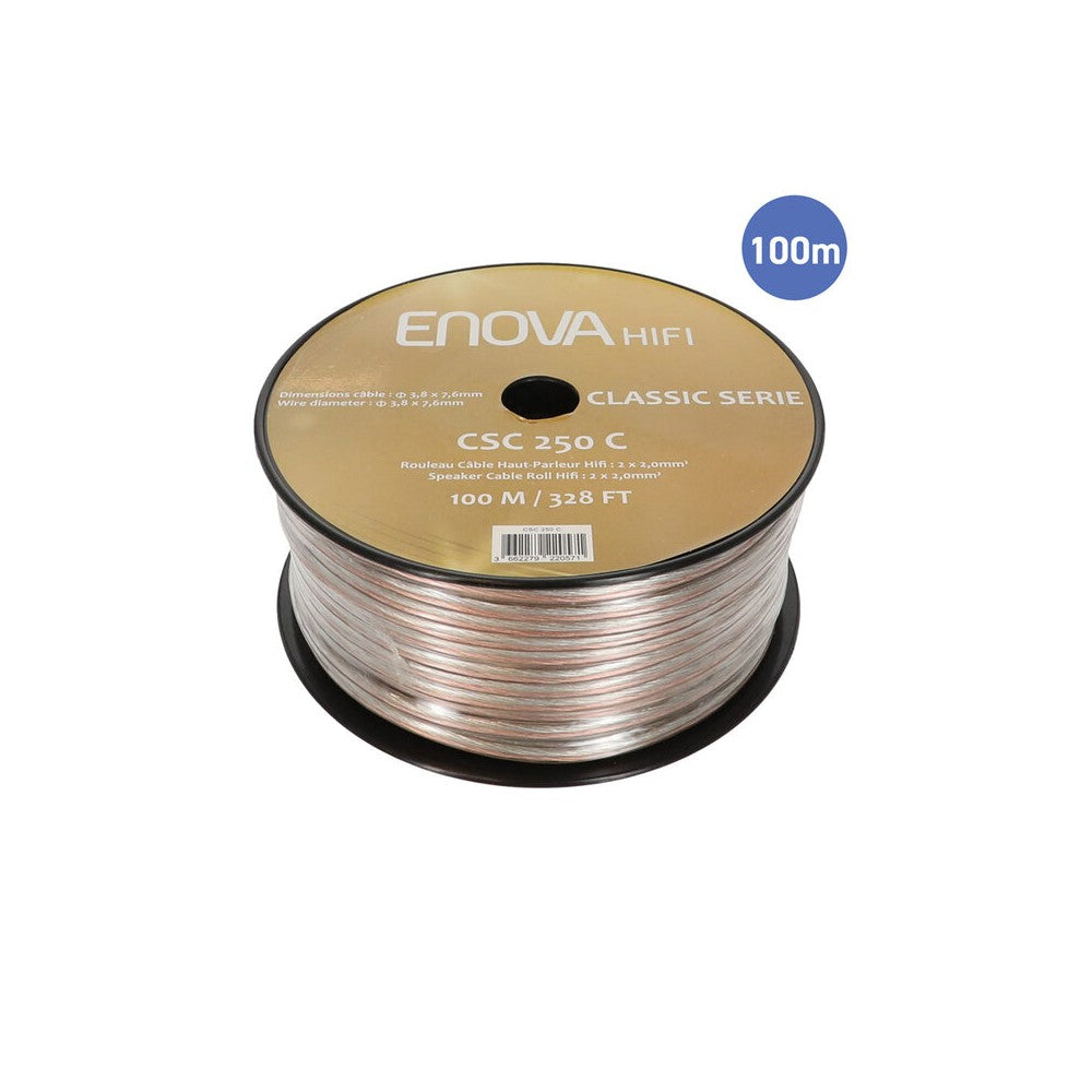 Enova Hifi Reel of Hi-Fi loudspeaker cable, 2 x 2.5 mm2, 100 m