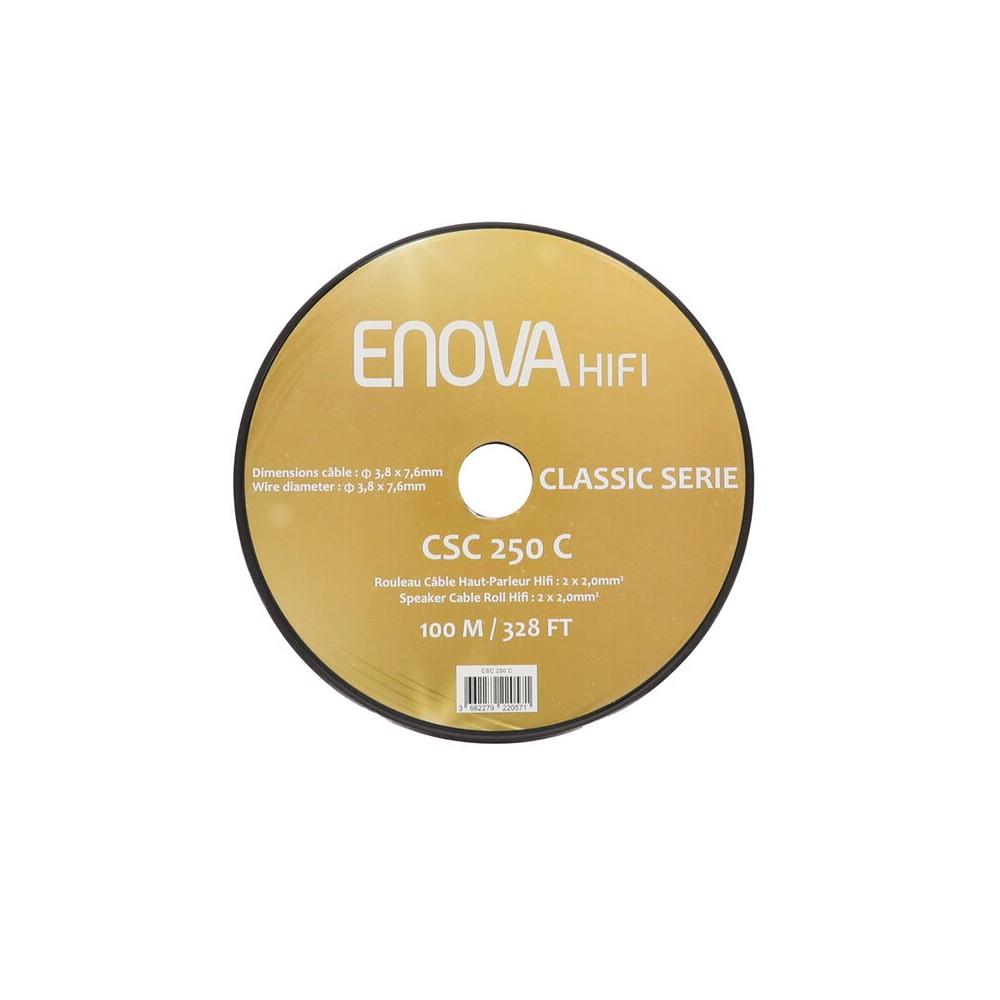 Enova Hifi Reel of Hi-Fi Loudspeaker Cable, 2 x 2.5 mm², 100 m