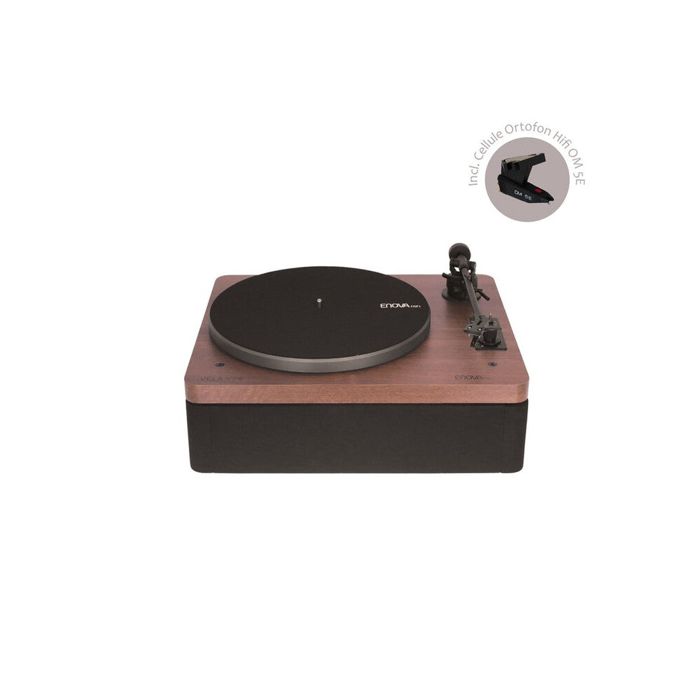 Enova Hifi Vintage turntable with built-in stereo bass reflex speakers, Ortofon OM5E cartridge, Bluetooth receiver, RCA line / p