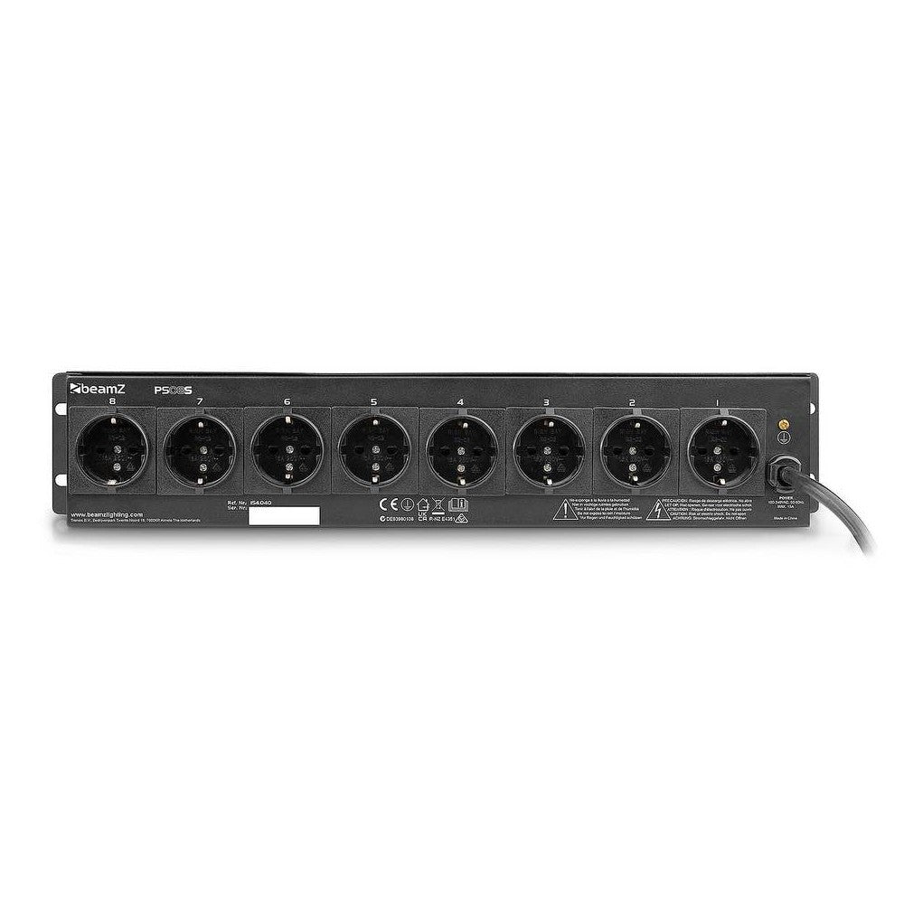 Beamz PS08S Panel de control de 8 canales Schuko
