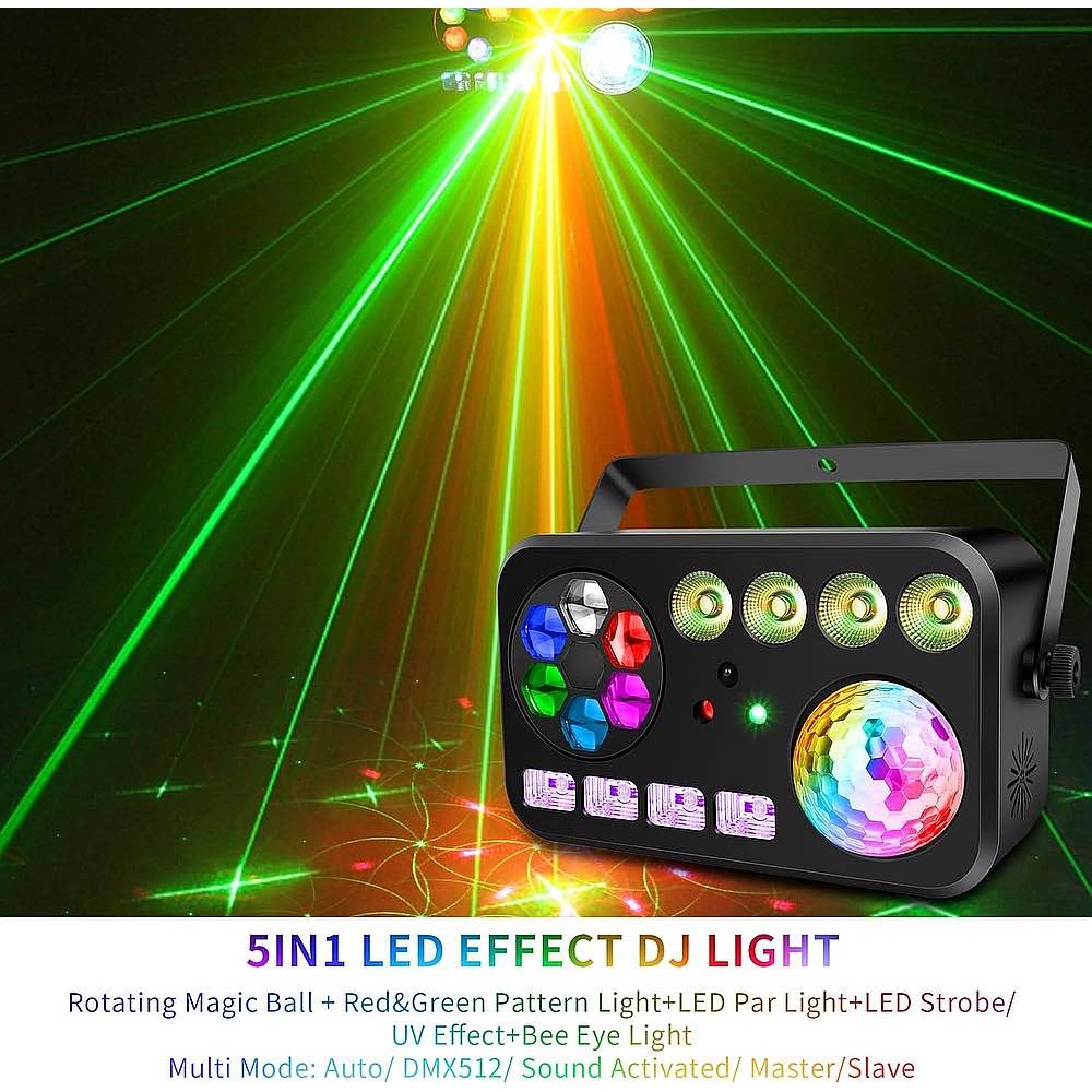 Beamz Shimmer 4 Efecto Múltiple DJ DMX IR