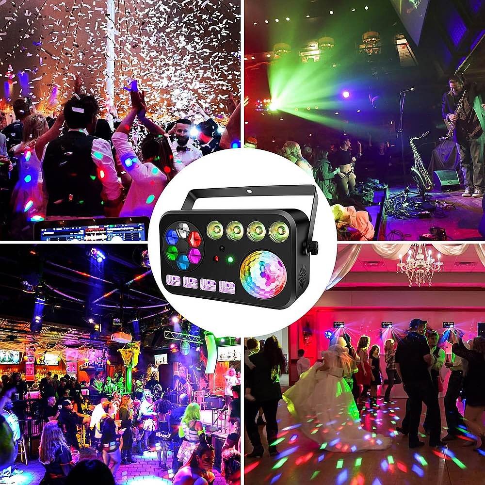 Beamz Shimmer 4 Efecto Múltiple DJ DMX IR