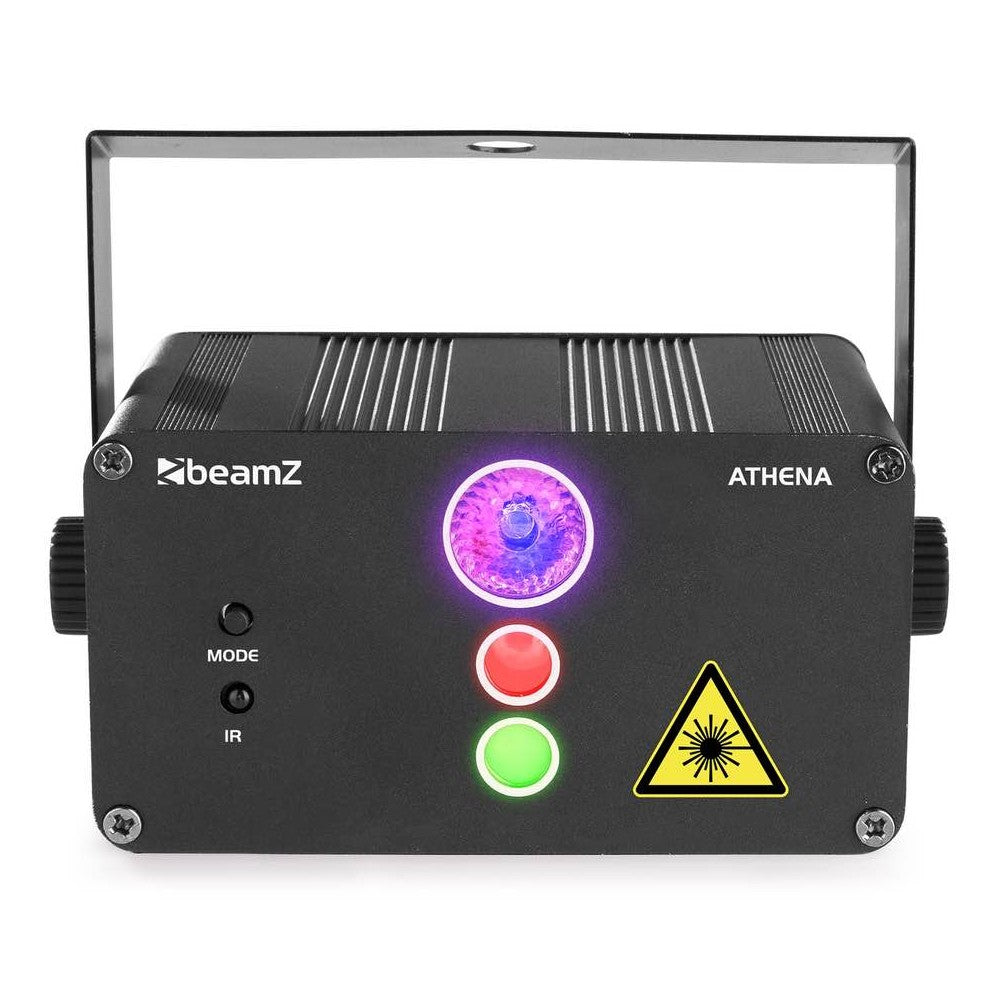Beamz Athena Laser R/G Gobo RGB IRC Bat.