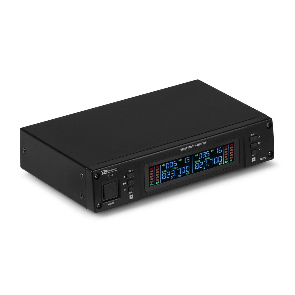 Power Dynamics PD220B Micrófono Inalámbrico True Diversity 2x80 Canales BP