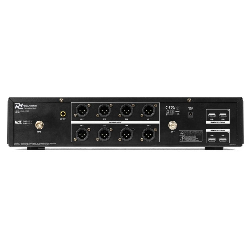 Power Dynamics PD528B Wirel.Micro UHF 8x100Ch 8BP