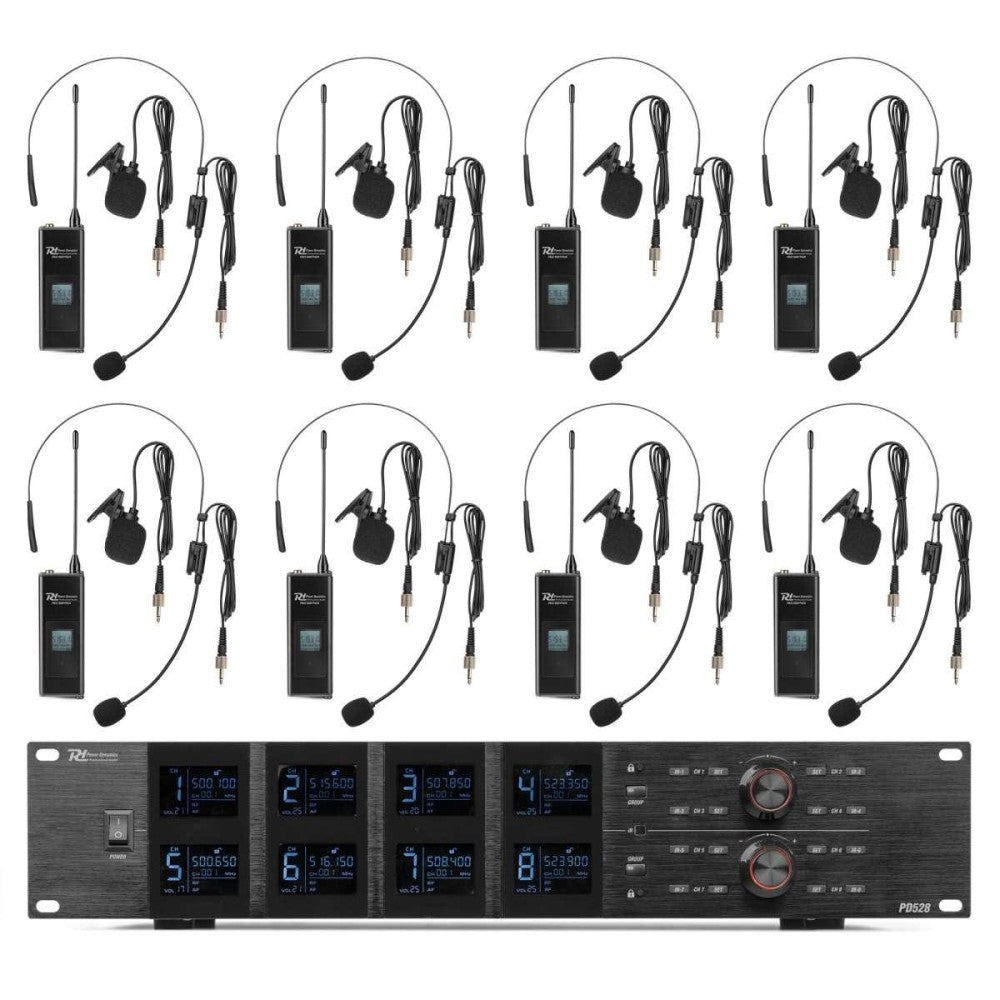 Power Dynamics PD528B Wirel.Micro UHF 8x100Ch 8BP