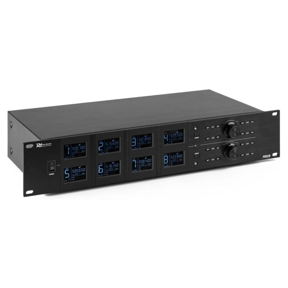 Power Dynamics PD528 Micrófono Inalámbrico UHF 8x100Ch 8HH