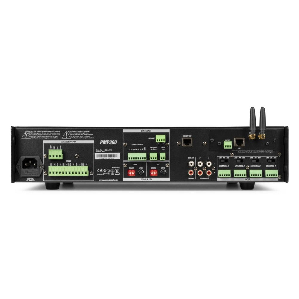 Power Dynamics PMP360 Comm.Mixer Amp.360W 6 zones