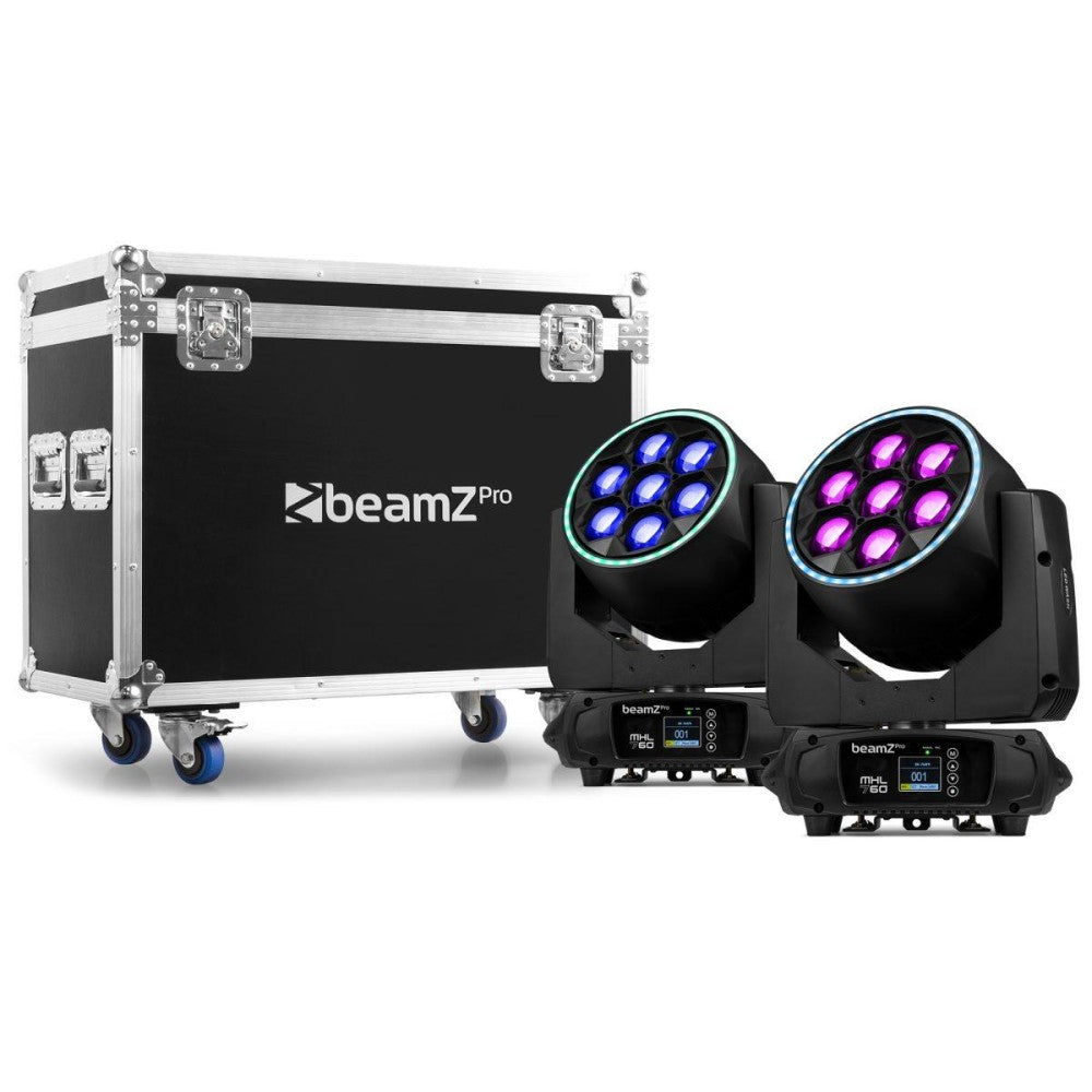 Beamz Pro MHL760 Mov Head Zoom 7x60W 2pcs FC