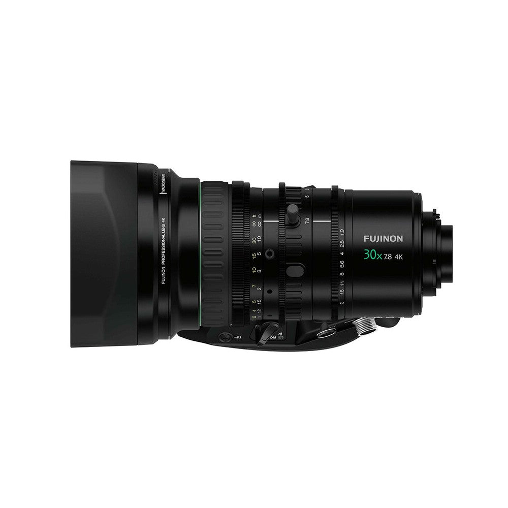 Fujifilm 4K ENG portable zoom lens, 30x zoom, 7.8 – 234 mm focal range, lightweight 1.7 kg design, 2/3" B4 mount, 16‑bit encoder